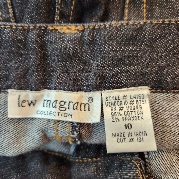 Lew Magram Collection Vintage sequins Floral details straight leg jeans 10 boho - Picture 5 of 5